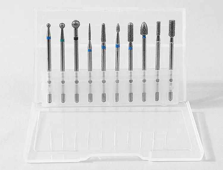 

10pcs/Set Diamond Nail Drill Bit Rotery Electric Milling Cutters For Pedicure Manicure Files Cuticle Burr Nail Tools Accessories