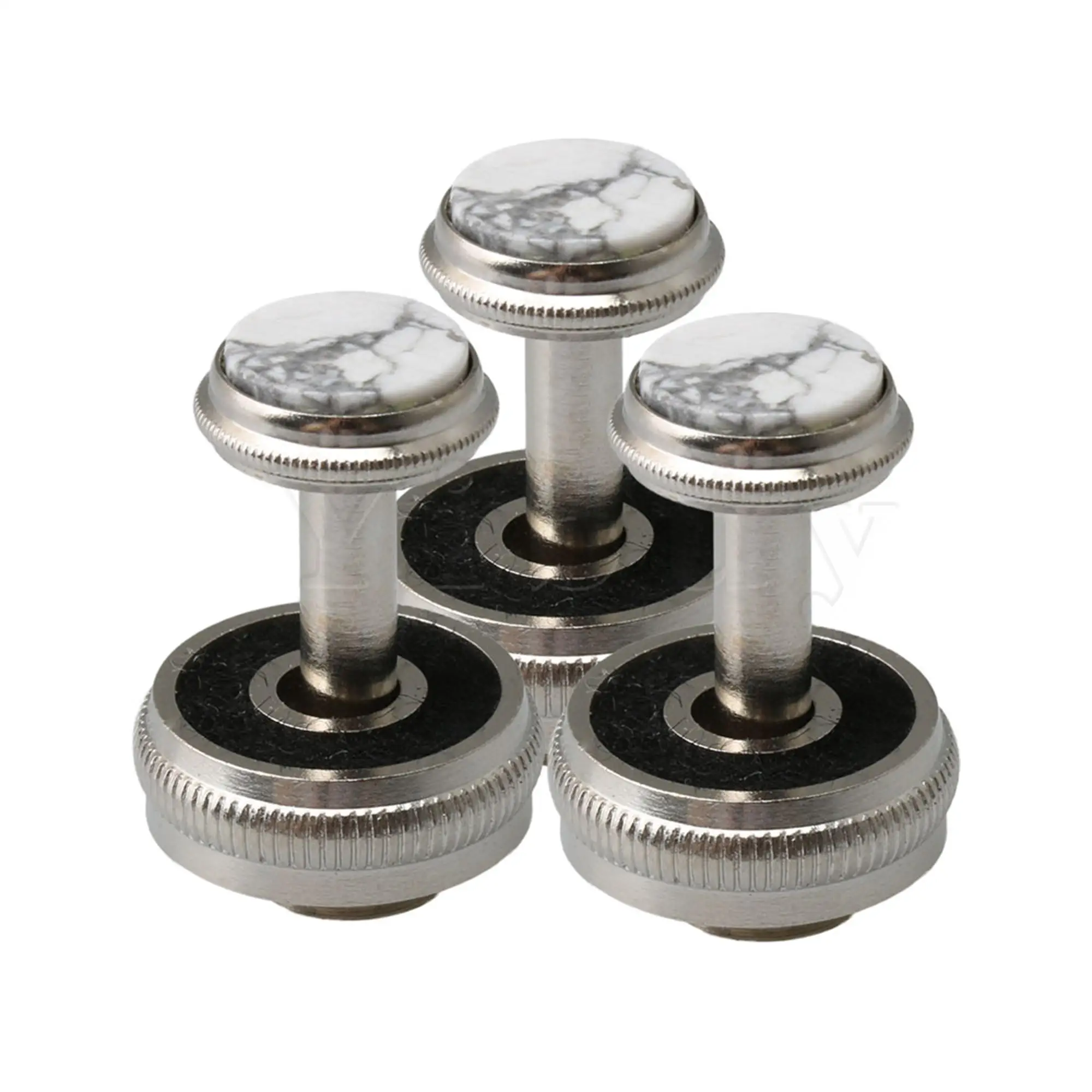 

Yibuy Sliver Metal Trumpet Finger Buttons Kit Set Musical Parts ABS