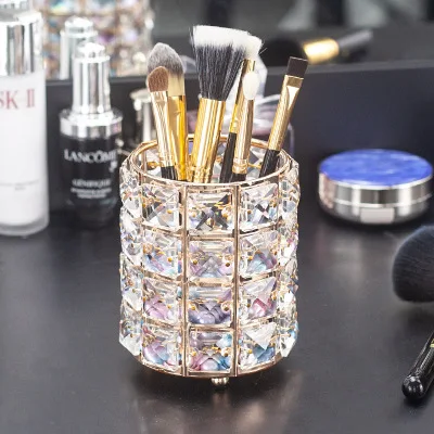 Rose gold Акриловый гелевый держатель для кистей для ногтей с мраморным отверстием, круглая подставка, держатель кистей для макияжа, для демонстрации дизайна ногтей, маникюра - Цвет: Rose gold