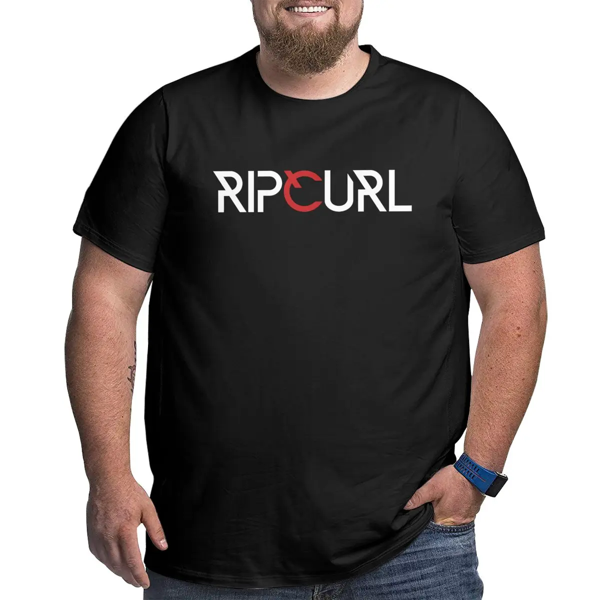 

2021 Classic Rip Popular Curl Logo T-shirt Black Tide Brand Loose Summer Half-sleeved Trend Streetwear Oversized t-shirt 6xl 5xl