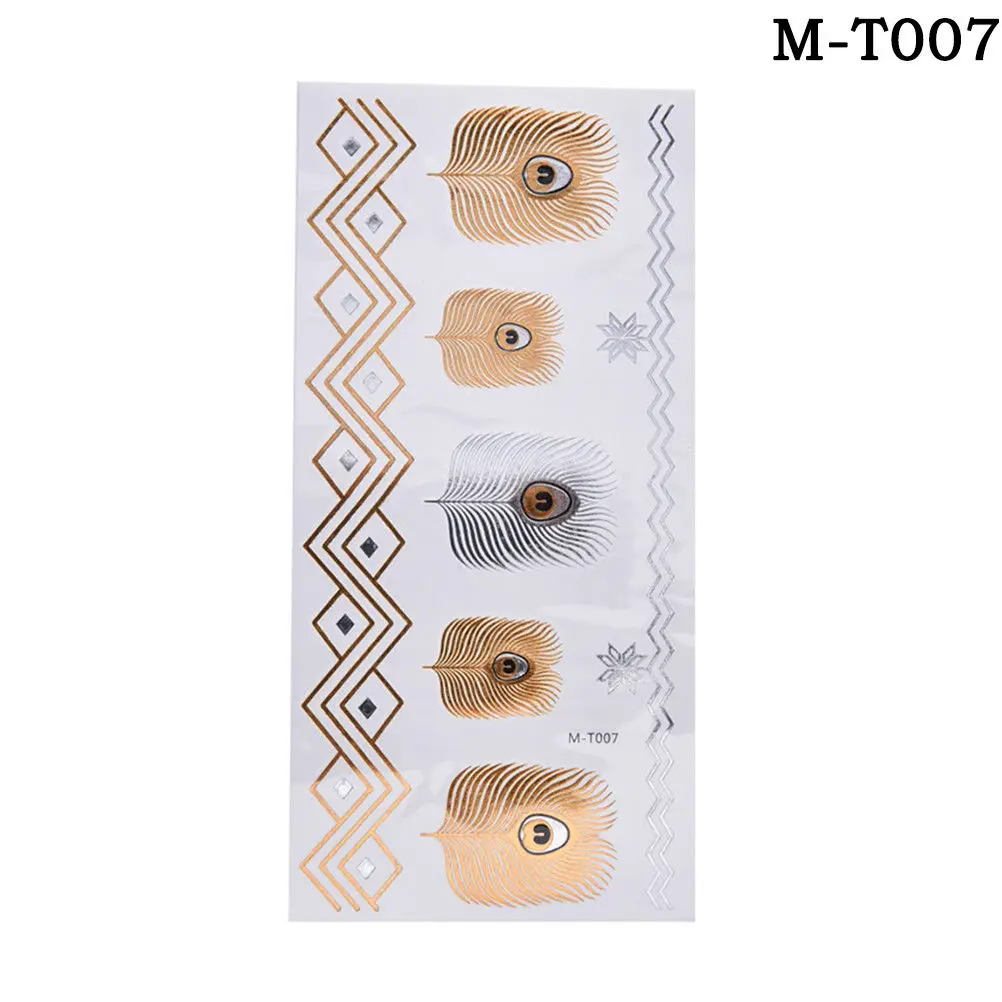 1 шт. боди арт тату золотой металлик стикер браслет цепочка поддельные ювелирные