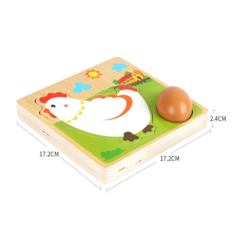 Wooden Puzzle Chick Hens 3D Jigsaw Multilayer Laying Eggs Kindergarten Preschool Early Learning Education Toys for kids|Пазлы| |