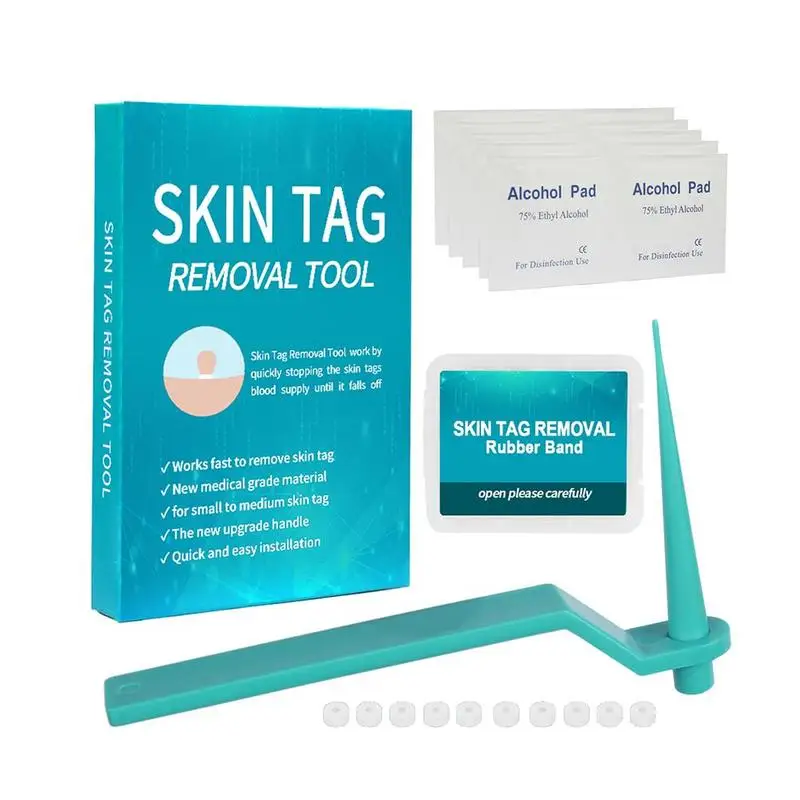 

1 Set Skin Tag Removal Kit Home Use Mole Wart Remover Equipment Micro Skin Tag Treatment Tool Easy To Clean Skin Care Tool