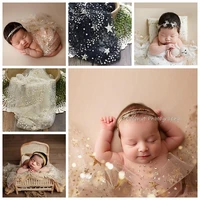 coconut newborn photography props new childrens studio gauze wrap lace sequins hollow wrap 40x160cm