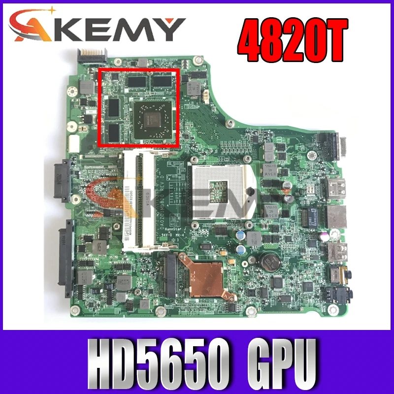 

Материнская плата для ноутбука Acer 4820 4820T DA0ZQ1MB8D0 DA0ZQ1MB8F0 GPU HD5650 была на 100% полностью протестирована