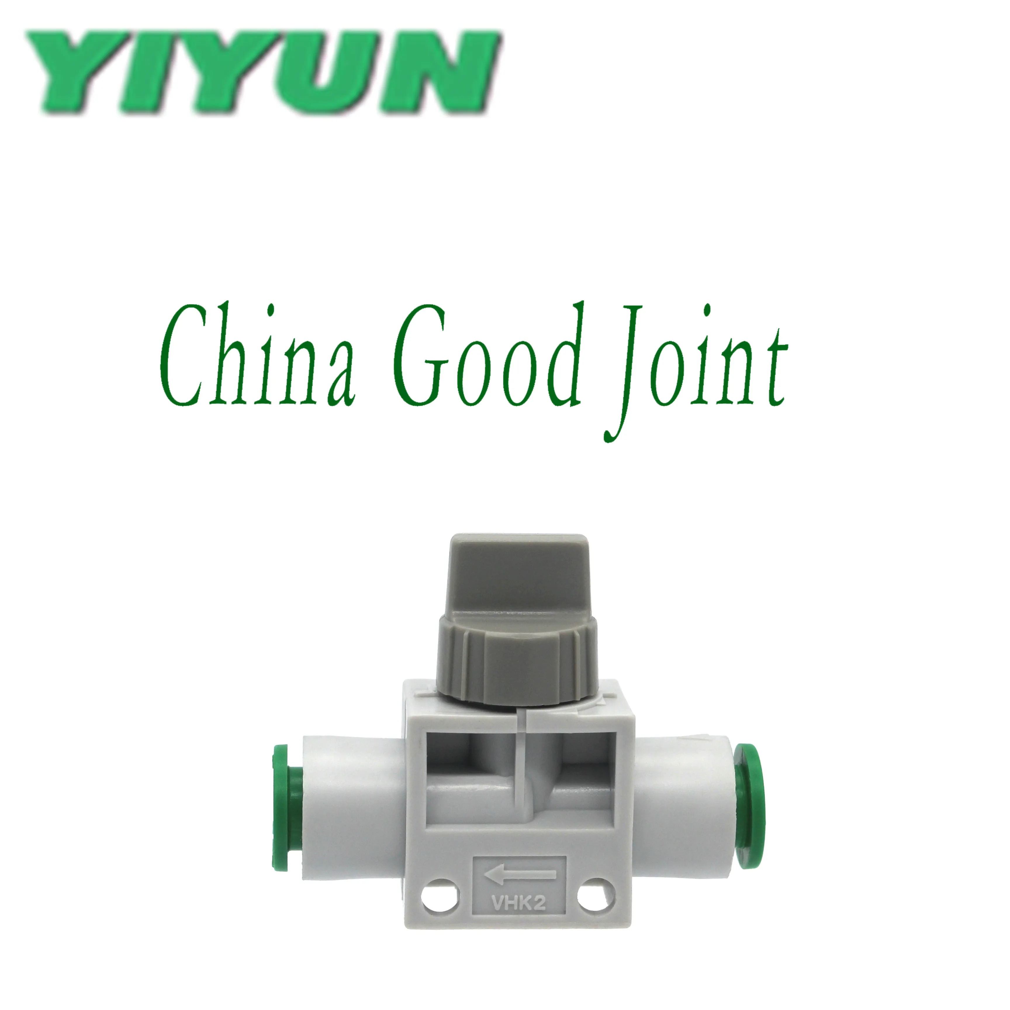 

VHK2-04F-04F VHK2-06F-06F VHK2-08F-08F VHK2-10F-10F VHK2-12F-12F YIYUN Air pipe connector manual switch valve hand lever valve