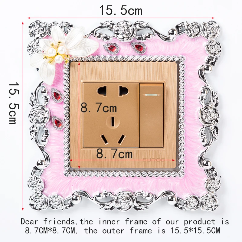 Новый переключатель Стикеры смолы один светильник объемного звучания гнездо Finge