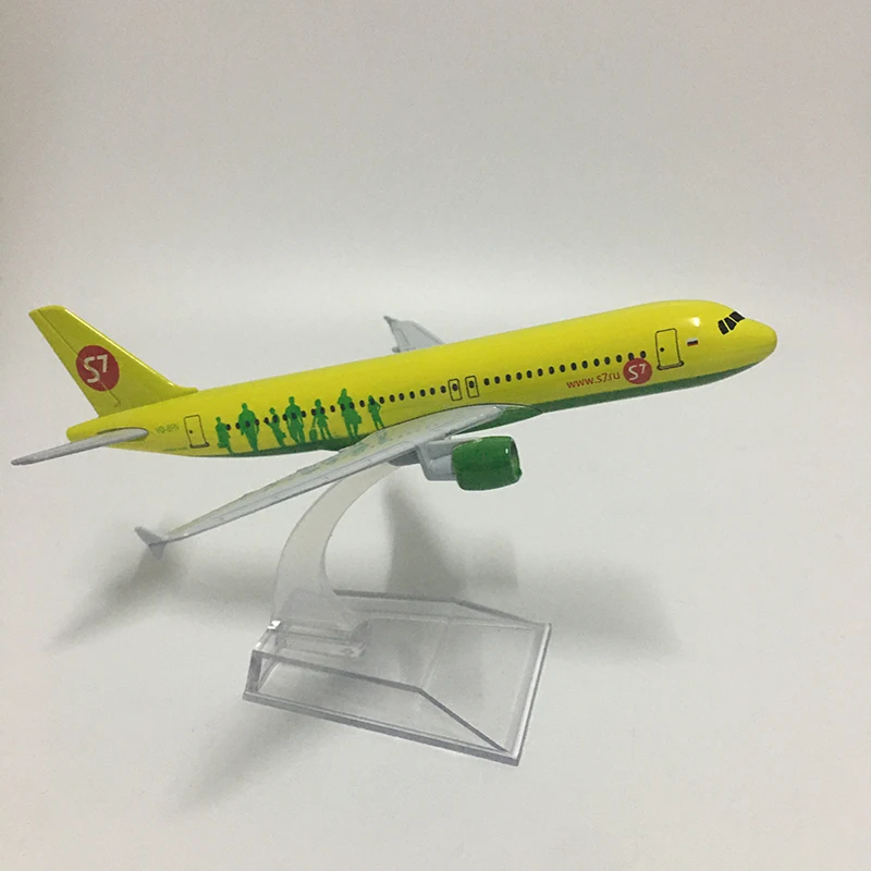 Модель самолета JASON TUTU 16 см S7 Аэробус A320 модель литая под давлением металлические
