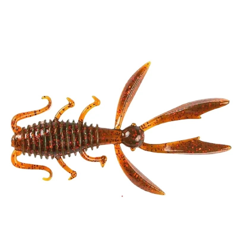 10 шт./лот 65 мм 75 мягкая рыболовная приманка в виде креветки Мягкая силиконовые