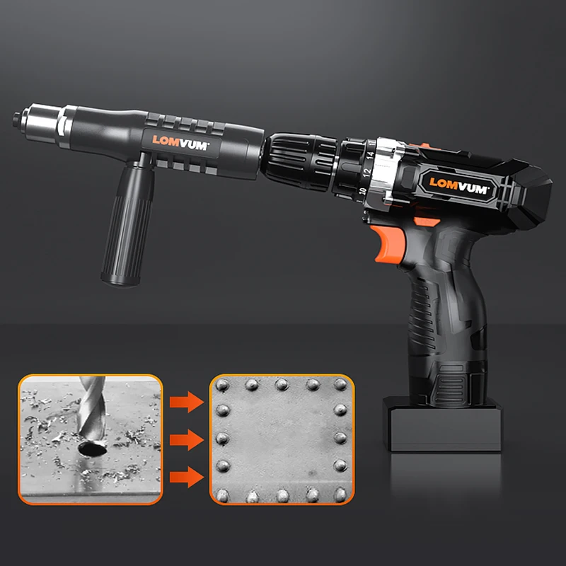 LOMVUM клепальный адаптер металлический беспроводной заклепочный разъем вставка