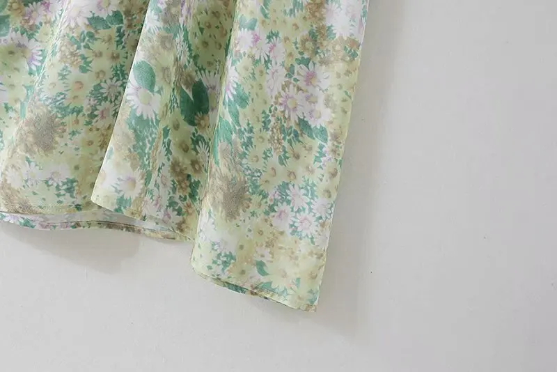 Платье женское длинное с V-образным вырезом и цветочным принтом | Женская одежда