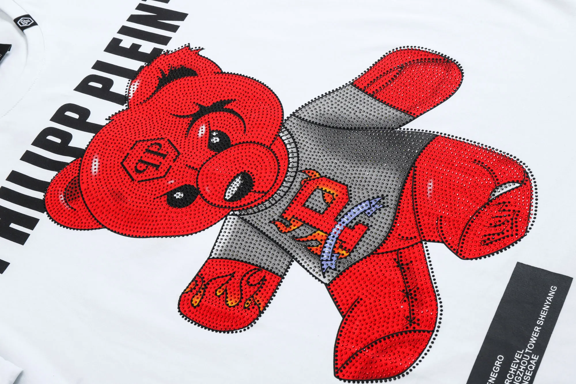 

New Spot Violence Bear Short Sleeve Bear T-shirt Violence Bear Philipp Plein PP