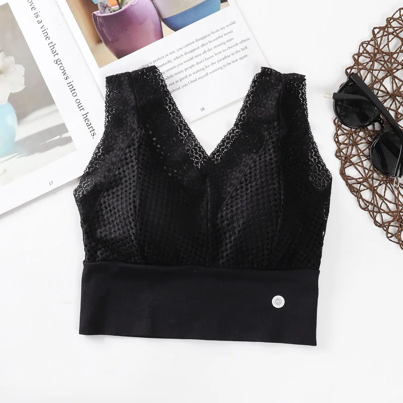 

Sexy Women Lace Wireless Bras for Women Sexy Lingerie Comfort Push Up Bra Bralette Tube Tops Bra Top