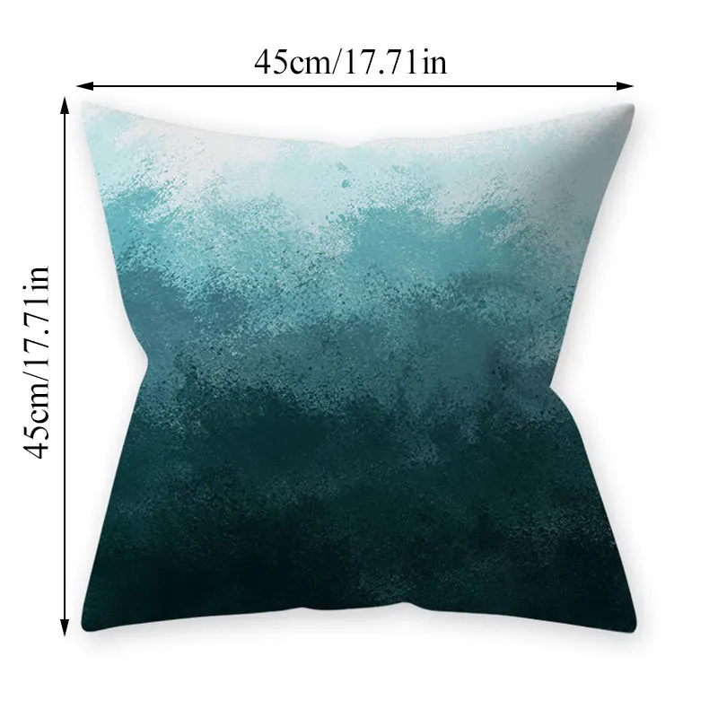 

New Modern Nordic Marble Blue Cushion Cover Geometric Floral Decorative Pillows Case Living Room Sofa Throw Pillow Cover
