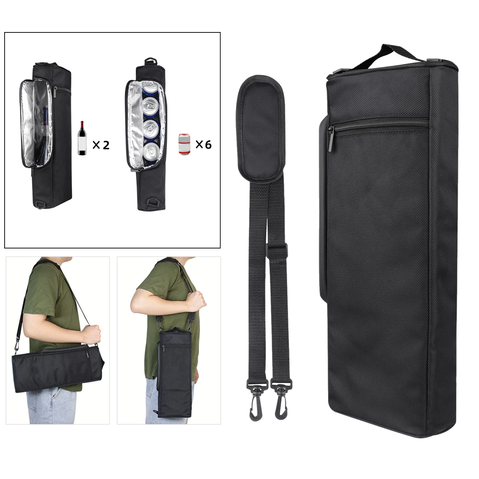 

Portable Golf Cooler Bag Travel Camping Soda Insulated Bag Freezer Handbag