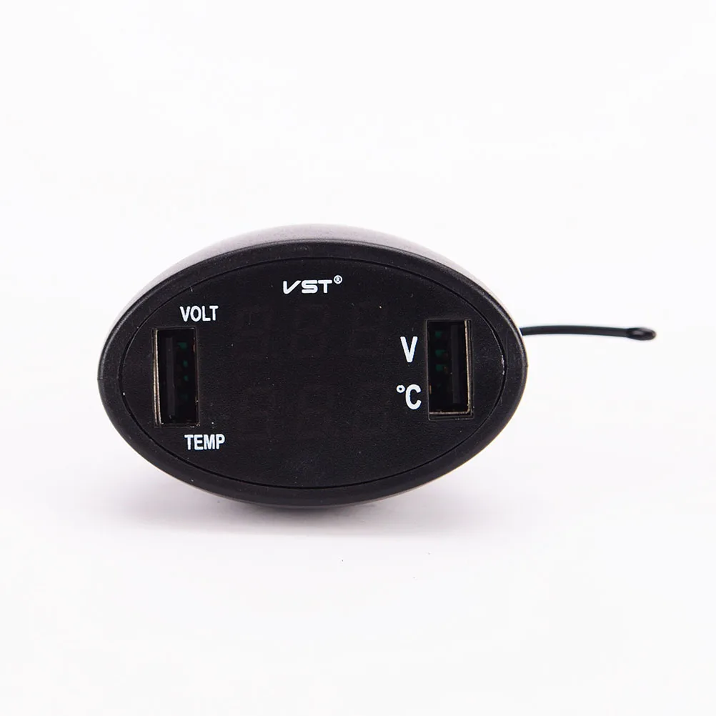 3 в 1 цифровой светодиодный Автомобильный Вольтметр термометр автоматический
