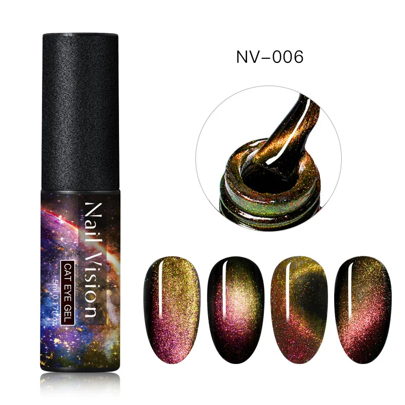Nail Vision 9D Galaxy Гель-лак для ногтей с эффектом «кошачий глаз» Хамелеон длительный Galaxy Звездный эффект кошачьих глаз Магнитный впитывающий УФ/светодиодный лак для ногтей - Цвет: S07705