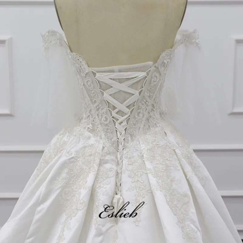 

Eslieb Custom made 2019 Ball Gown Sweetheart Neckline Off the shoulder Wedding Dress Puffy wedding dresses Vestido de Noiva