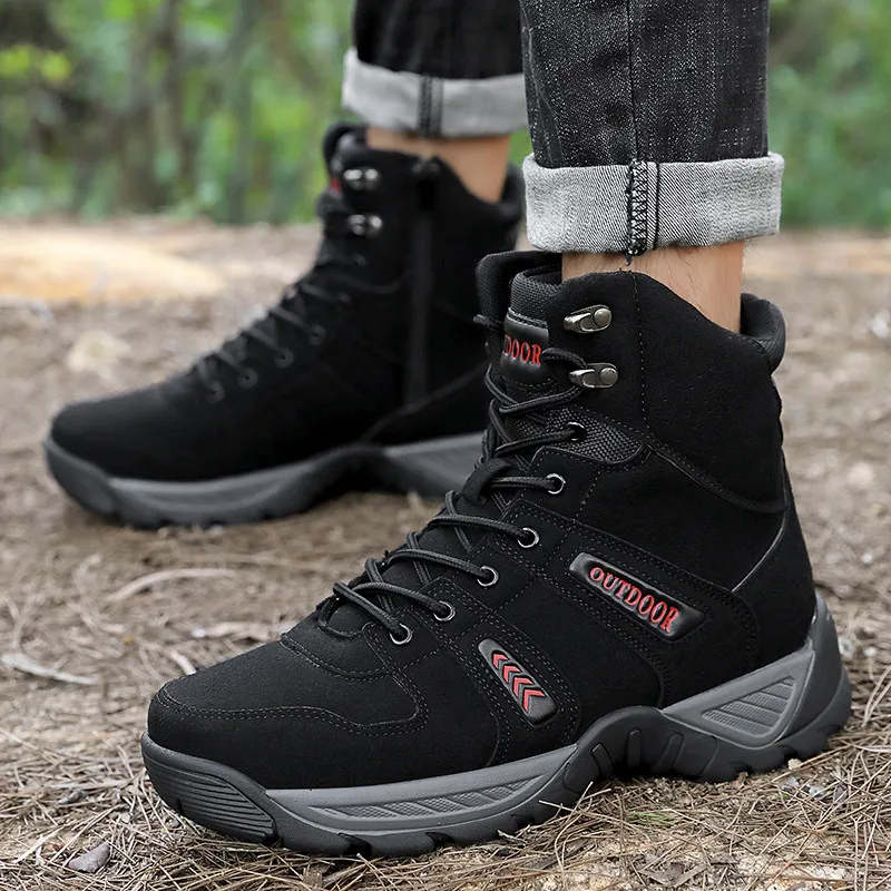 Men's Winter Hiking Shoes Big Size 47 Trekking Desert High Boots Sports Outdoor Combat Army Boots Men Non-slip Climbing Shoes