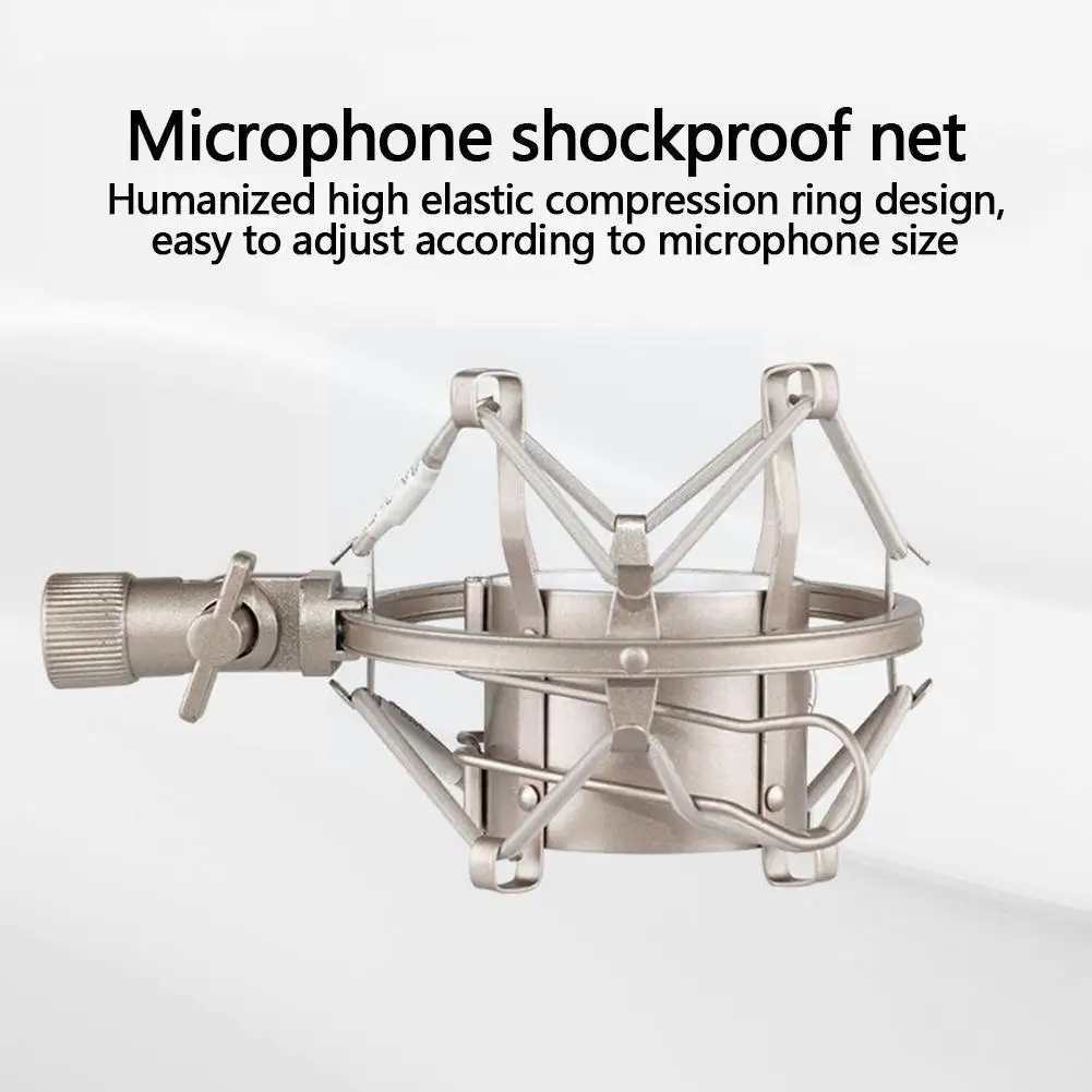 

Metal Microphone Shock Mount Reduce Noise Clip Professional Recording Holder 1pc Metal Shockproof U3x6 Mic Bracket Studio U8y7