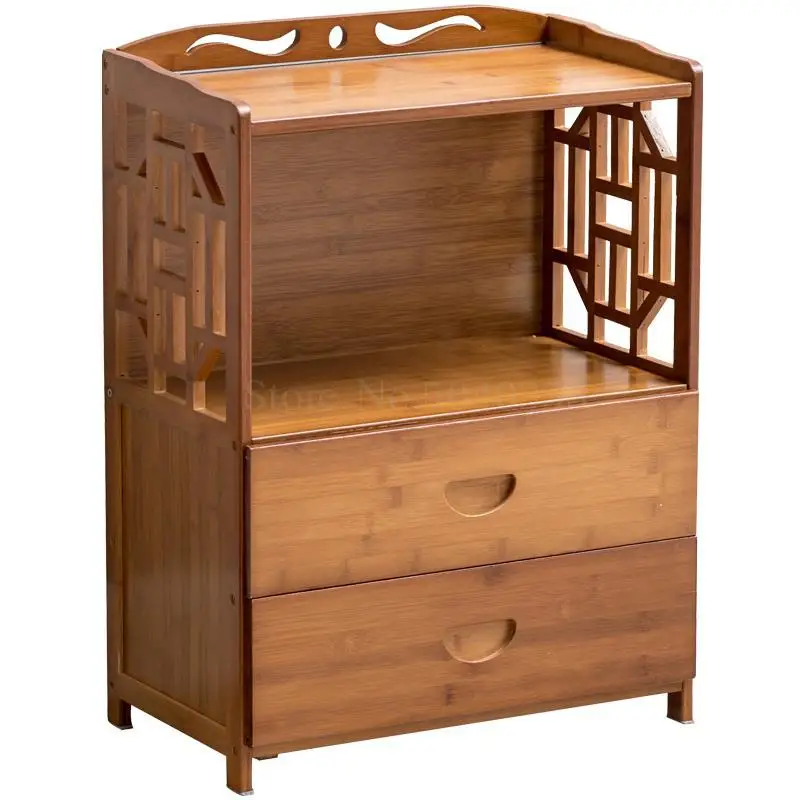 Многофункциональный стеллаж для чайника небольшой чайного набора деревянный