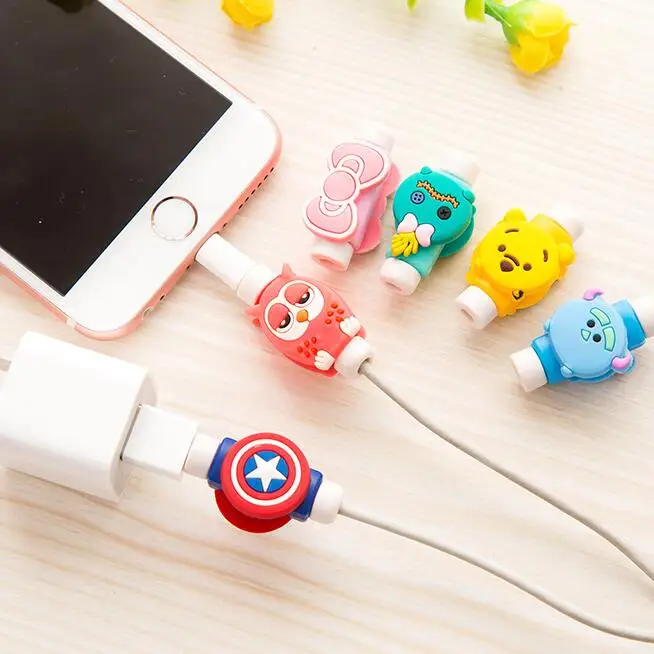 Защитный кабель Sharkbang для телефона 2 шт. из ТПУ с мультяшным животным|Скребки| |