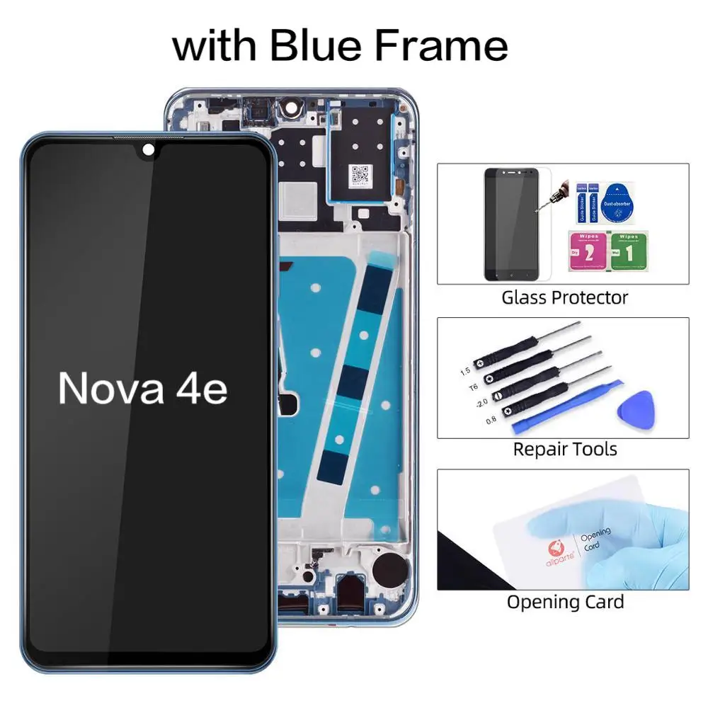 Nova 4e Blue Frame ЖК-дисплей для huawei P30 Lite Nova 4E дисплей с сенсорным экраном с рамкой дигитайзер Замена - Цвет: Nova 4e Blue Frame