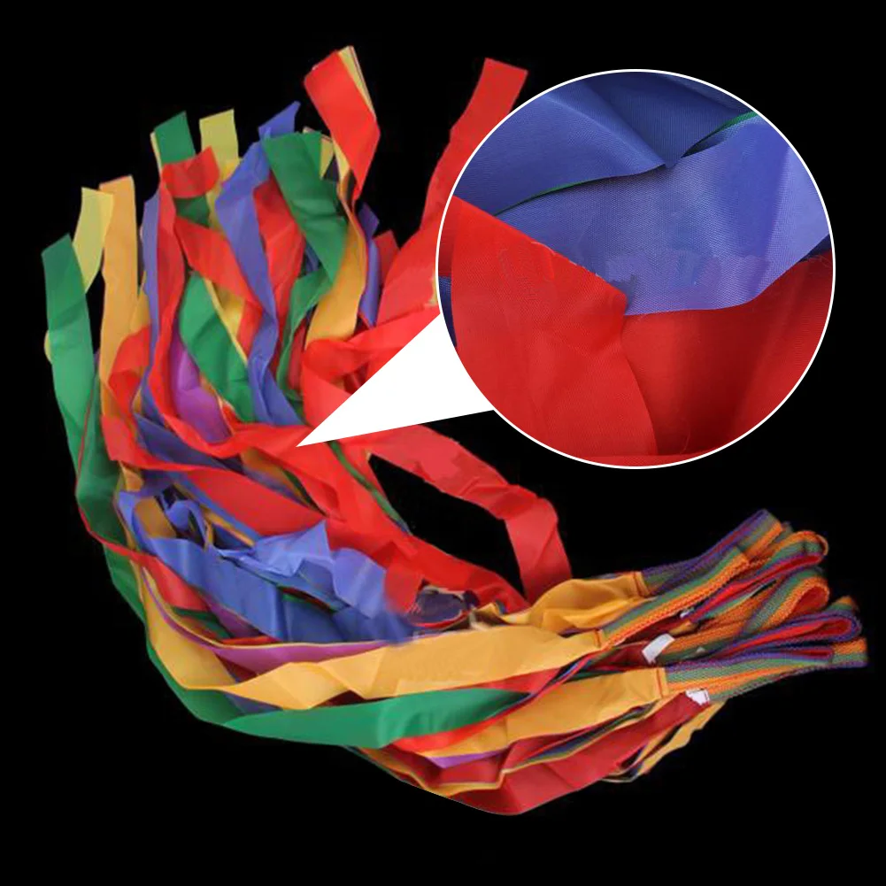 12pcs Colorful Dance Hand Held Wedding Decoration Gift Gymnastics Party Rainbow Ribbon Toys Wrapping DIY Children Kids | Дом и сад