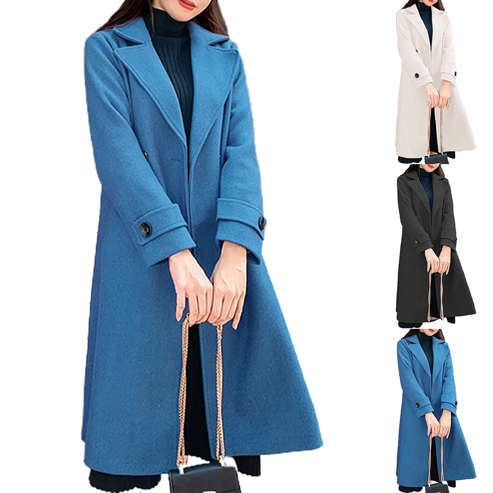 

Womens WInter Blazer Jacket Business Ladies Plain Formal Casual Loose Long Jacket Parka Outerwear Office Wearing Coat Jacket