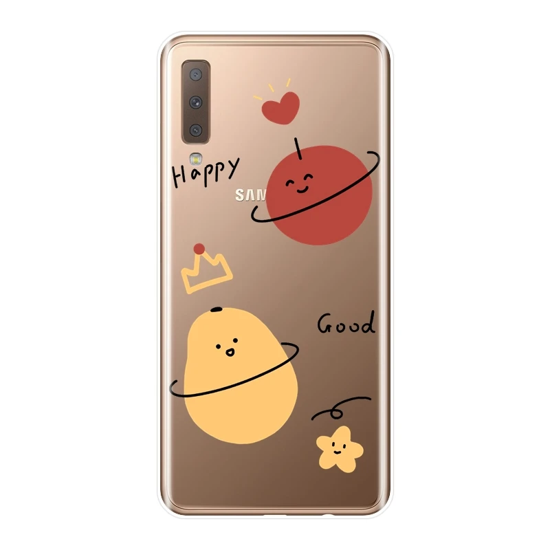 Чехол для Samsung Galaxy A6 A8 Plus 2018 A5 A7 силиконовый с забавным персиковым рисунком лимона