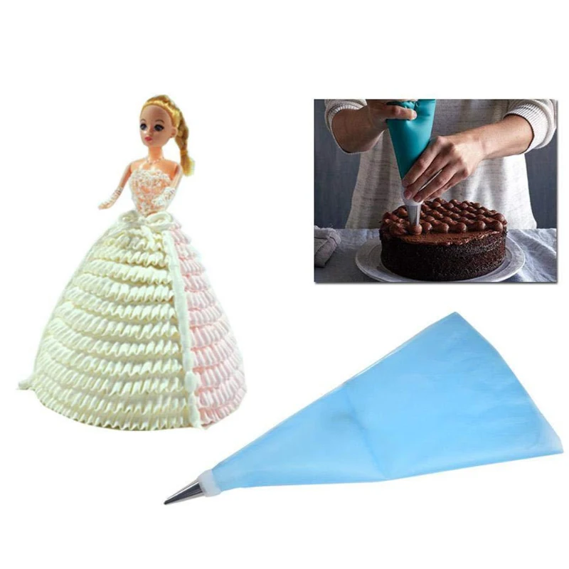 

SKTN 10Pcs/Set Silicone Kitchen Accessories Icing Piping Cream Pastry Bag 8 Stainless Steel Nozzle Set DIY Cake Decorating Tips