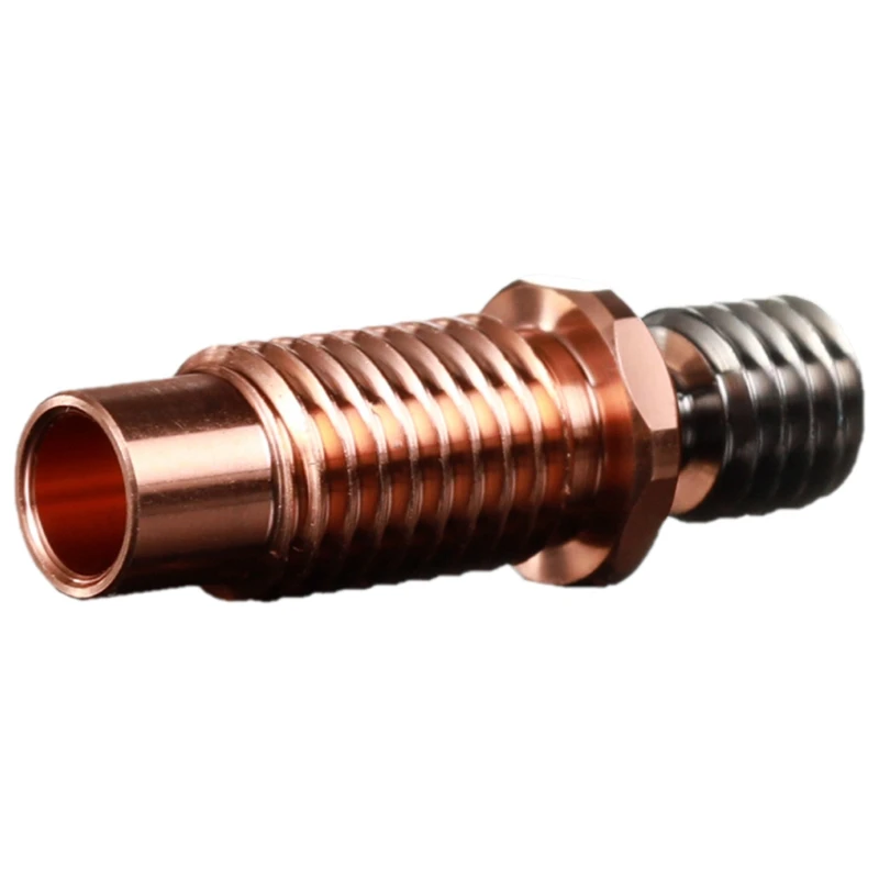 

Soft Metal NF V6-T Crazy Heat Break Titanium Copper 3D Printer Throat Nozzle 1.75mm E3D V6 HOTEND Block Heater