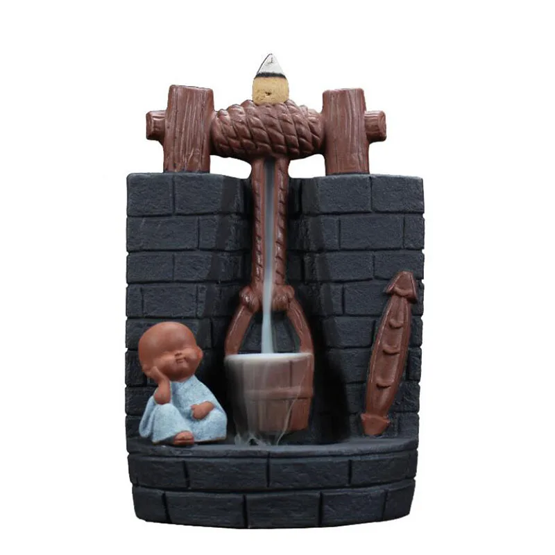 

Фоновая водопад монах хорошо ароматерапия горелки керамические изделия Чайный домик украшения красивый домашний декор конусная кадильниц...