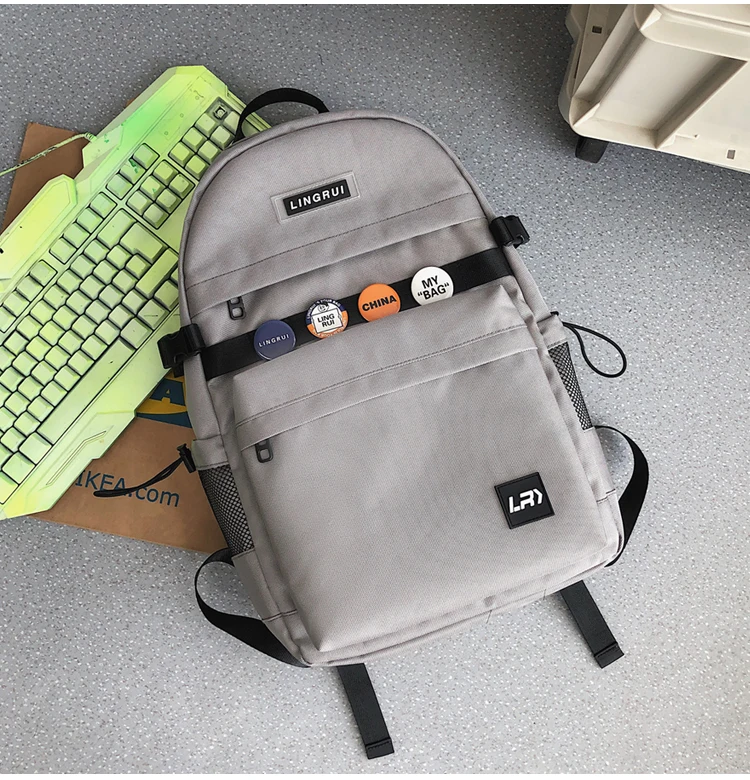 

PB3767 Fashion trend ins backpack 2020 new trendy male student backpack computer bag