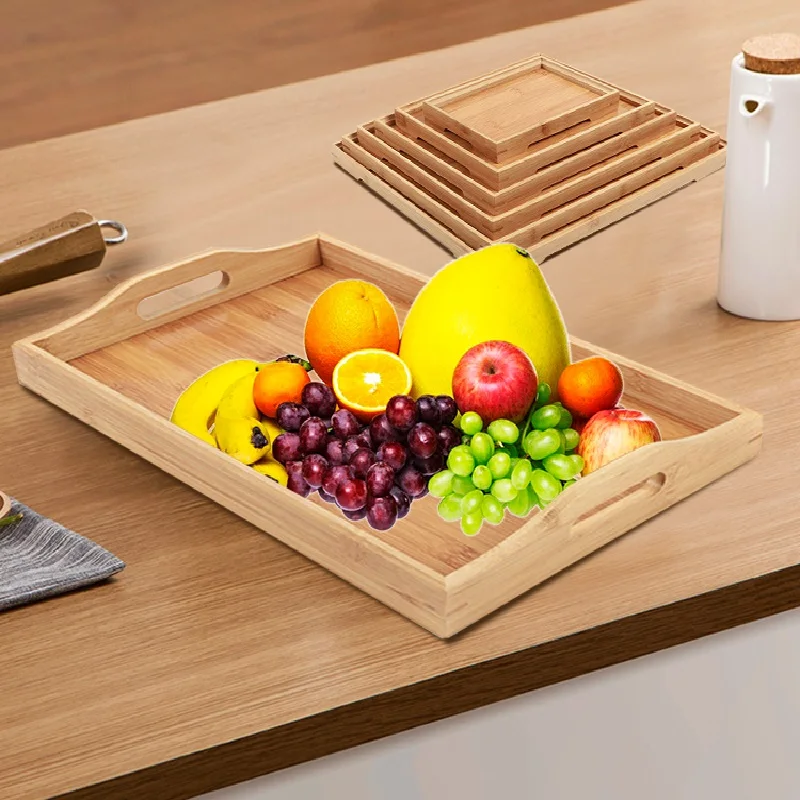 Эксклюзивный деревянный поднос разных размеров блюдо для еды кухонная винтажная