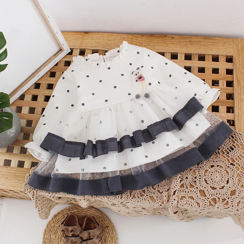 Осенняя одежда принцессы для маленьких девочек платье с длинными рукавами