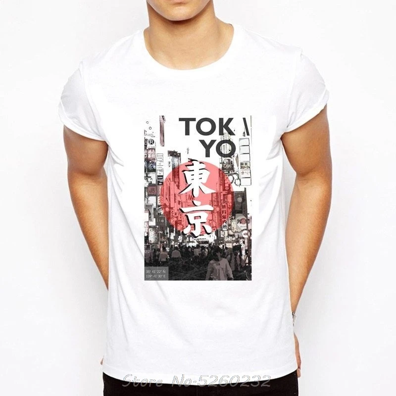 Футболка мужская с японским аниме Токийский Гуль модная тенниска принтом канеки