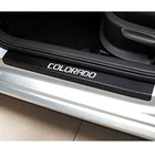 Виниловая наклейка из углеродного волокна, защитная Накладка на порог автомобиля, автомобильные аксессуары для Chevrolet Colorado