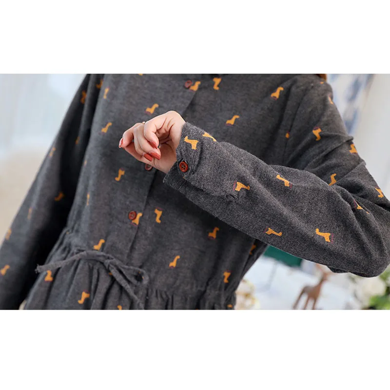 Весенне-осенние платья vestidos для беременных Одежда женщин Повседневное платье с