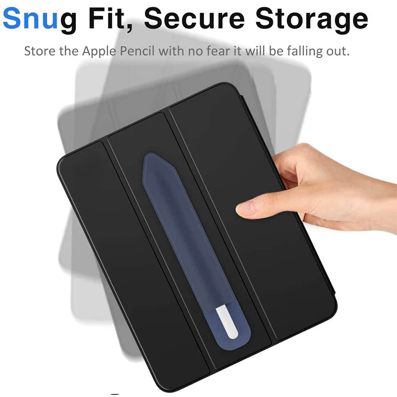 For Apple Pencil Case Holder Cover PU Leather Protective Anti-Lost Case Holder for Apple Pencil iPencil Adhesive Sleeve for Air3