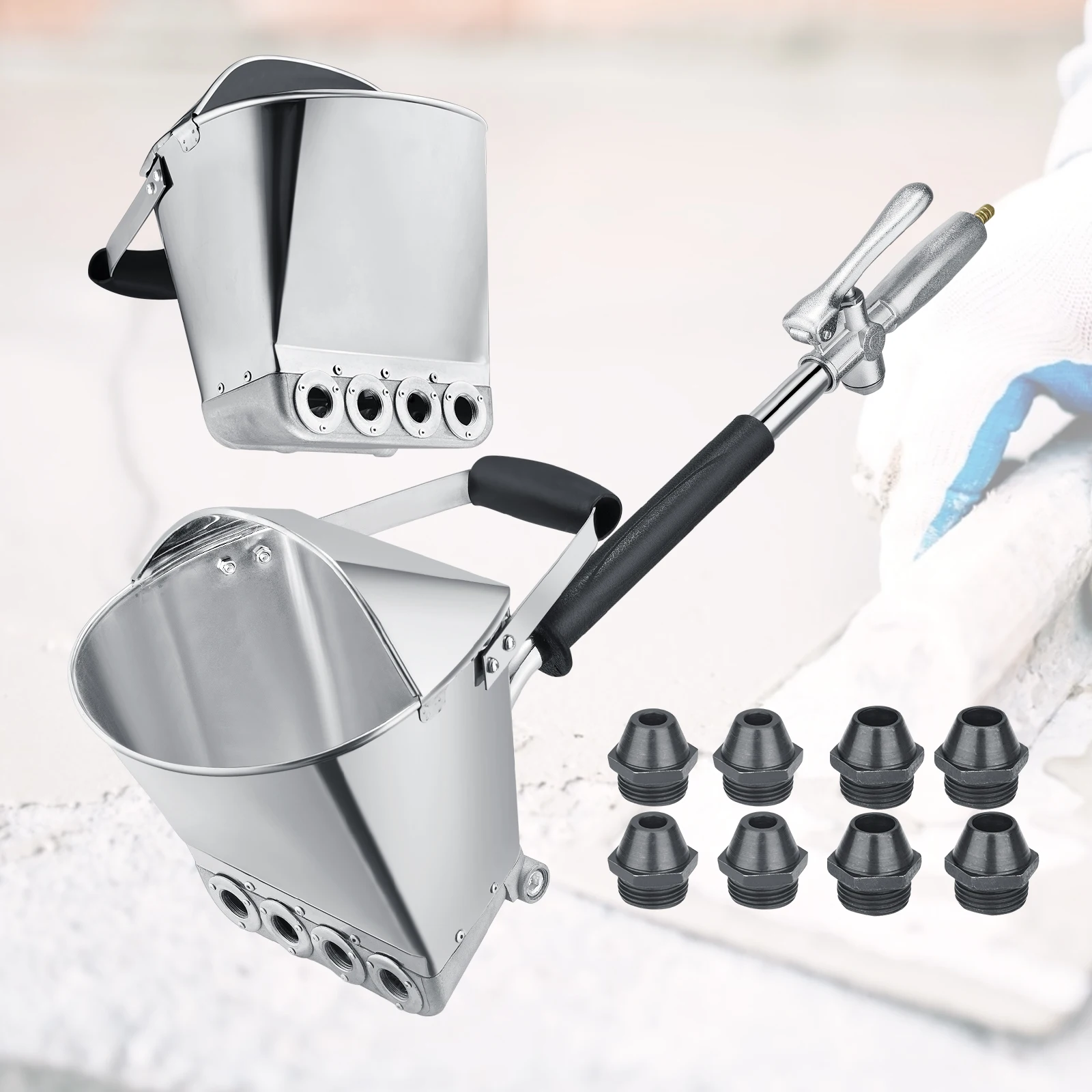 

Mortar Cement Spray Guns Handheld Wall Plastering Sprayer Guns Air Cement Mortar Stucco Hopper Caulking Industry Power Tool