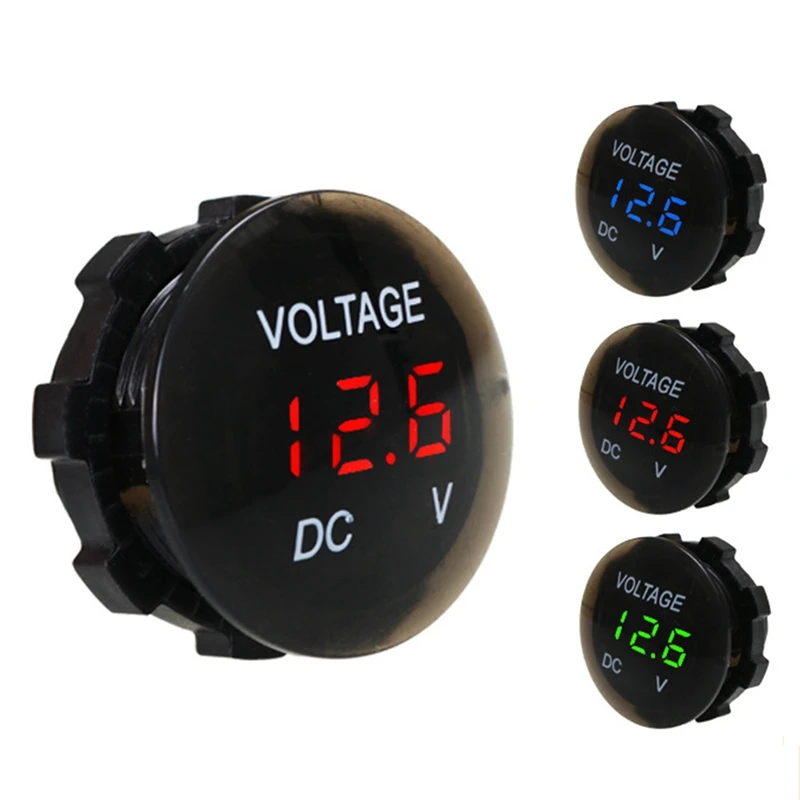 

Universal Car Voltage Meter LED Panel Digital Display Volt Voltmeter Tester For Motorcycle Truck Auto 12V-24V Accessories