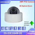 Hikvision Original IPC DS-2DE3304W-DE 3MP PTZ IP Сетевая камера 4X оптический зум Мини Купол поддержка Ezviz Удаленный просмотр аудио входвыход