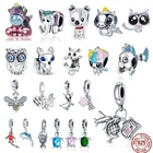 Горячие Новые товары 2021 г., поступление 100%, реальное фото, подвесные бусины в виде животных из серебра, подходят для оригинального браслета 3 мм, украшения сделай сам