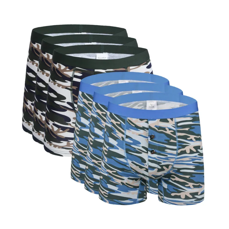 6 Pcs 1145 Mix A23 6 шт./лот, горячее предложение, новая мода, сексуальные Брендовые мужские длинные шорты-боксеры для мужчин, нижнее белье, Mr Underpant, Мужские дышащие боксеры размера плюс, 6XL - Цвет: 6 Pcs 1145 Mix A23