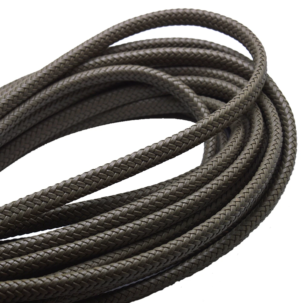 2m/lot approx 10*6mm gray leather Cord Thread Rope For DIY Bracelet ropes for men bracelet making braid cords diy | Украшения и