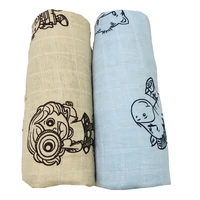 180g active printing 100 cotton muslin baby blanket soft better than other printing blankets swaddle for newborn