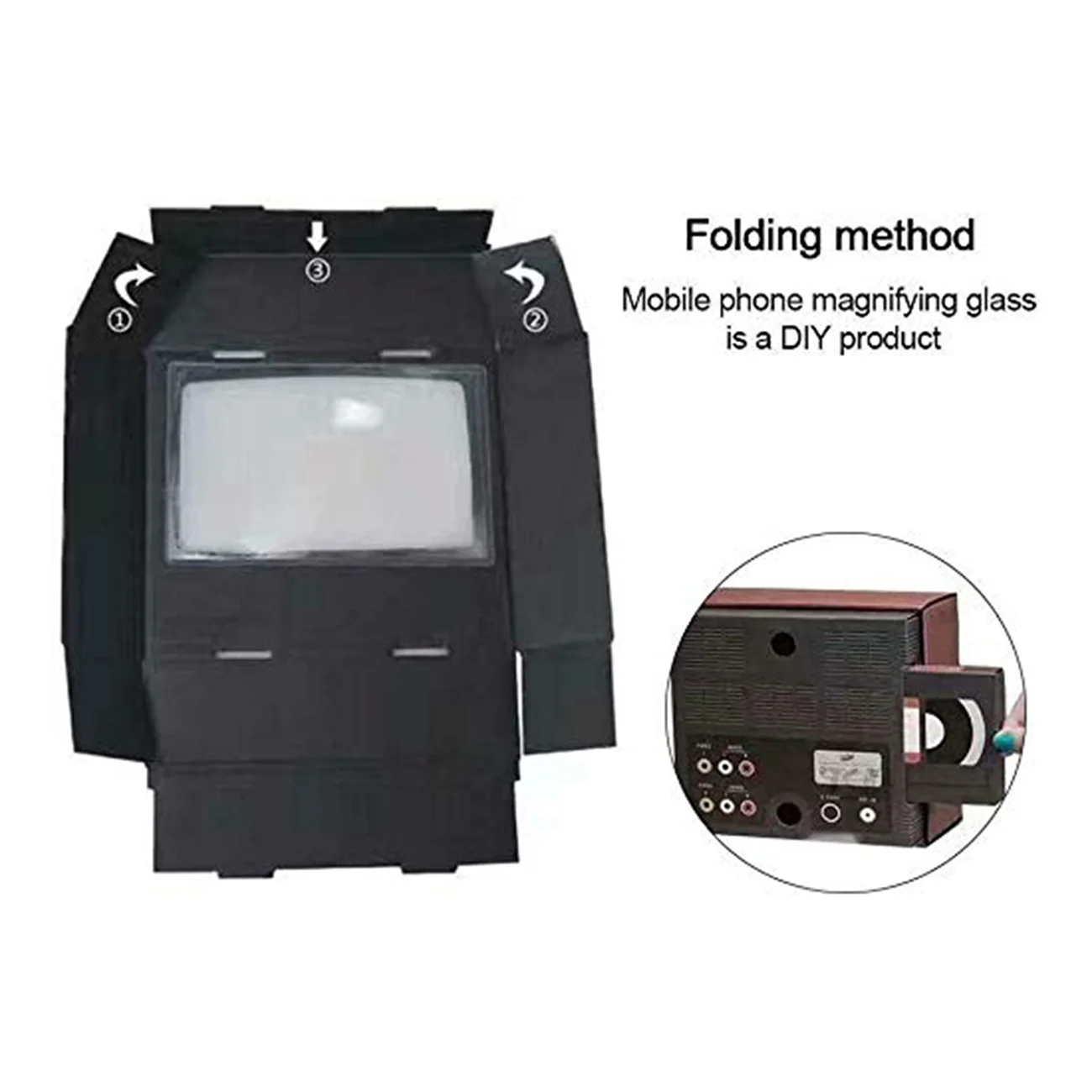 

Retro TV screen magnifier 3D phone screen magnifier amplifies video images from the phone compatible with all smartphones