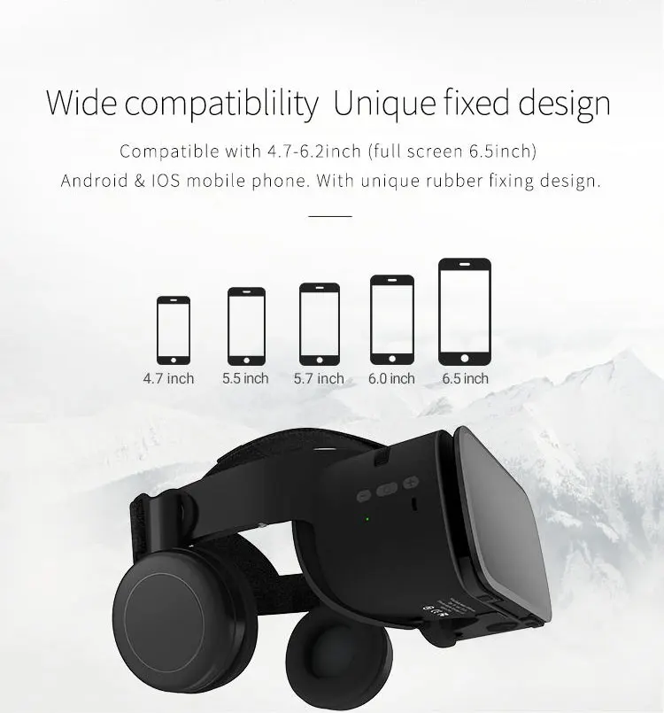 Беспроводные Bluetooth 3D очки виртуальной реальности BOBO VR Z6 для смартфона стерео