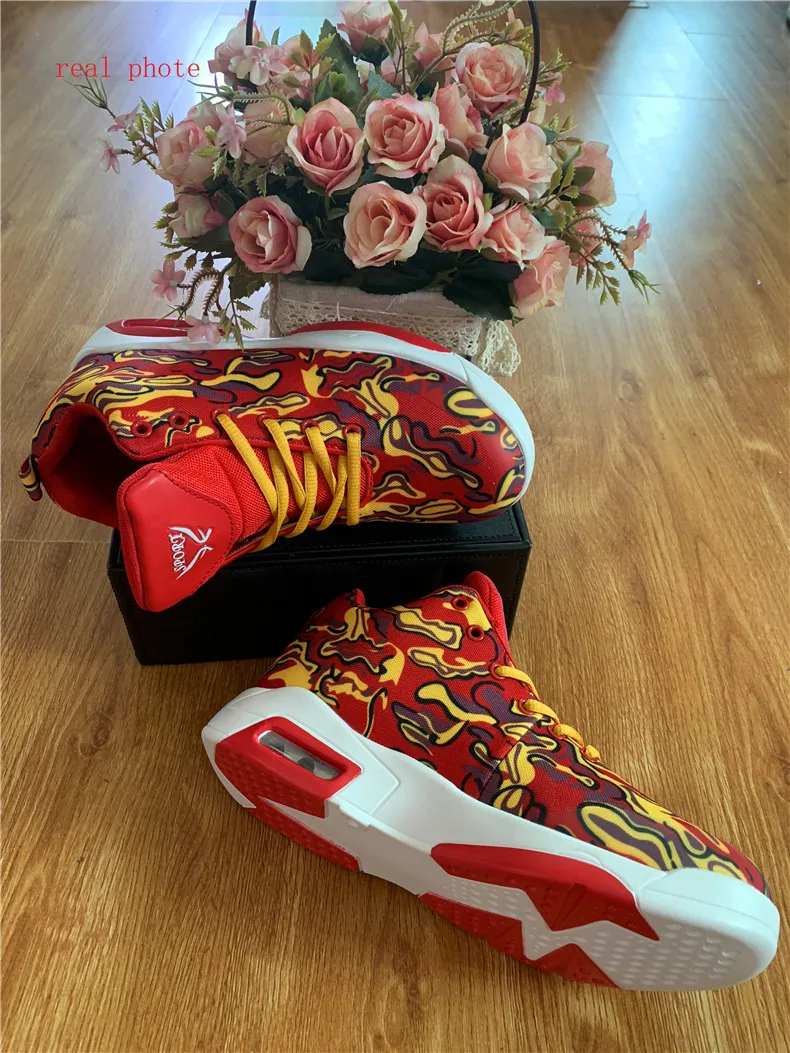 Couple shoes exclusive new unisex sneakers basketball shoes men's casual shoes colorful cloth design high elastic air cushion